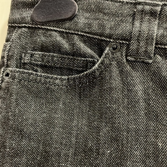 NWT Michael Kors dark grey flared midrise jeans with black rhinestone pockets - Picture 5 of 10